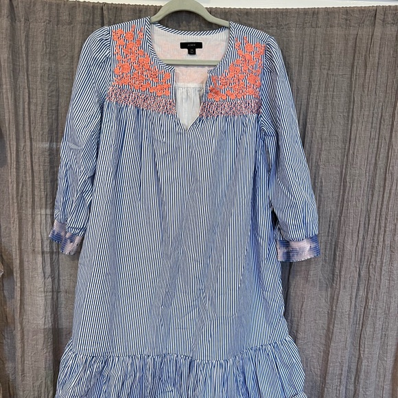 J Crew Stripped Dress - Picture 1 of 3